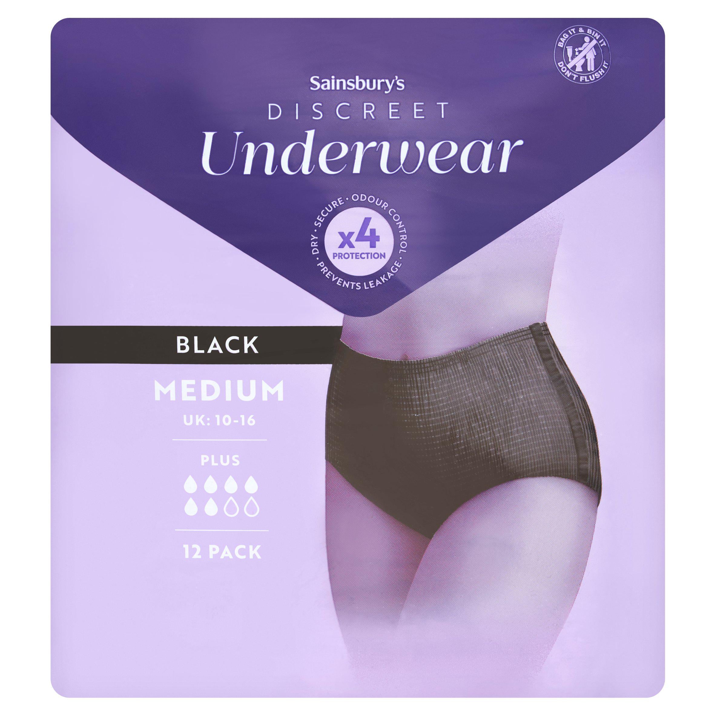Sainsbury's Comfort incontinence pants Plus Medium black 12-pack - British product