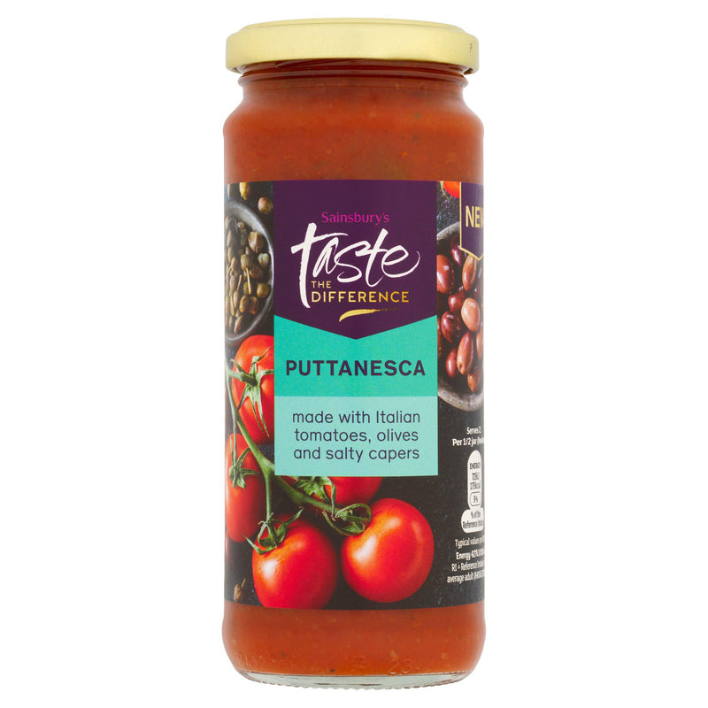 Sainsbury's puttanesca pasta sauce 340g (British brand)