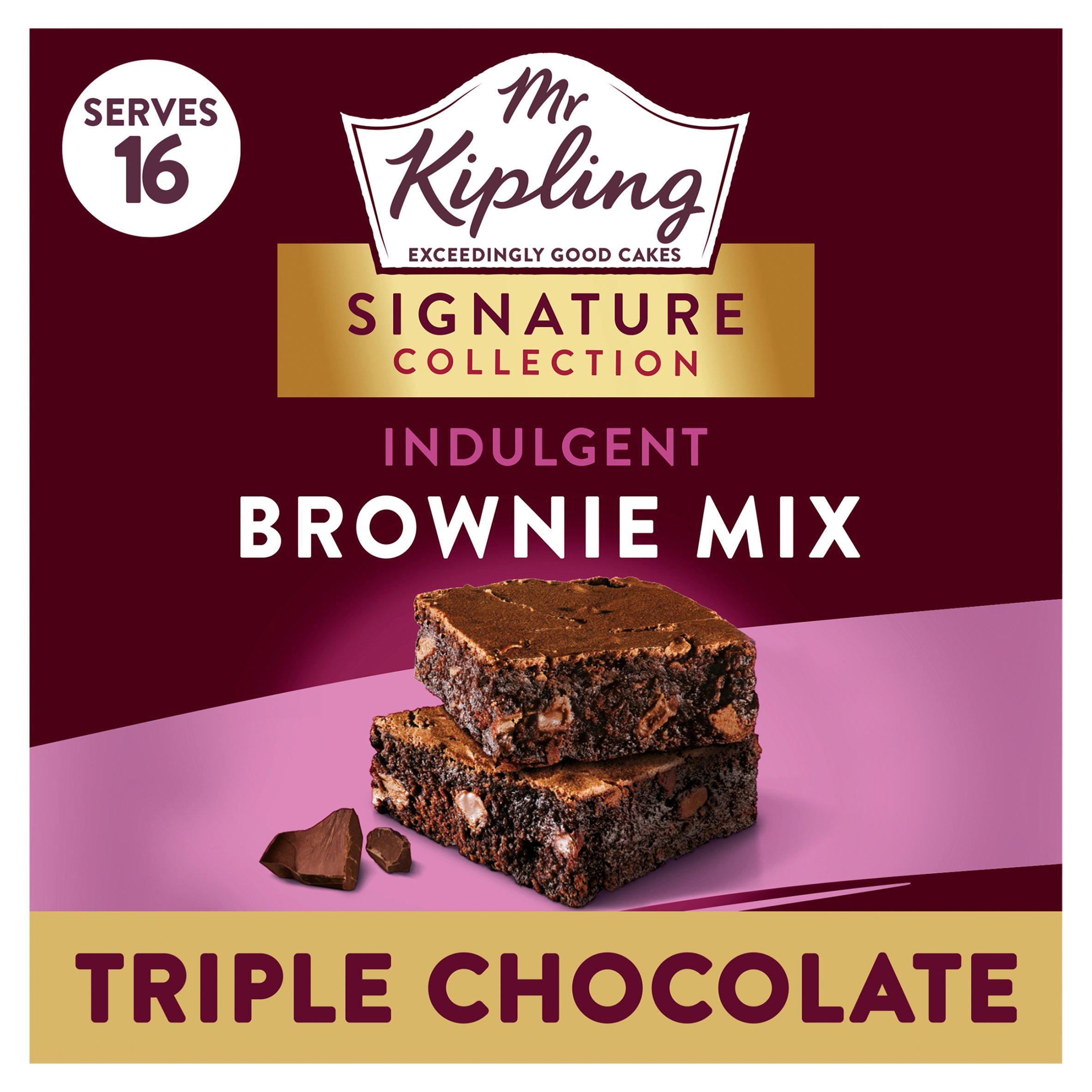 Mr Kipling triple chocolate brownie cake mix 379g - British product