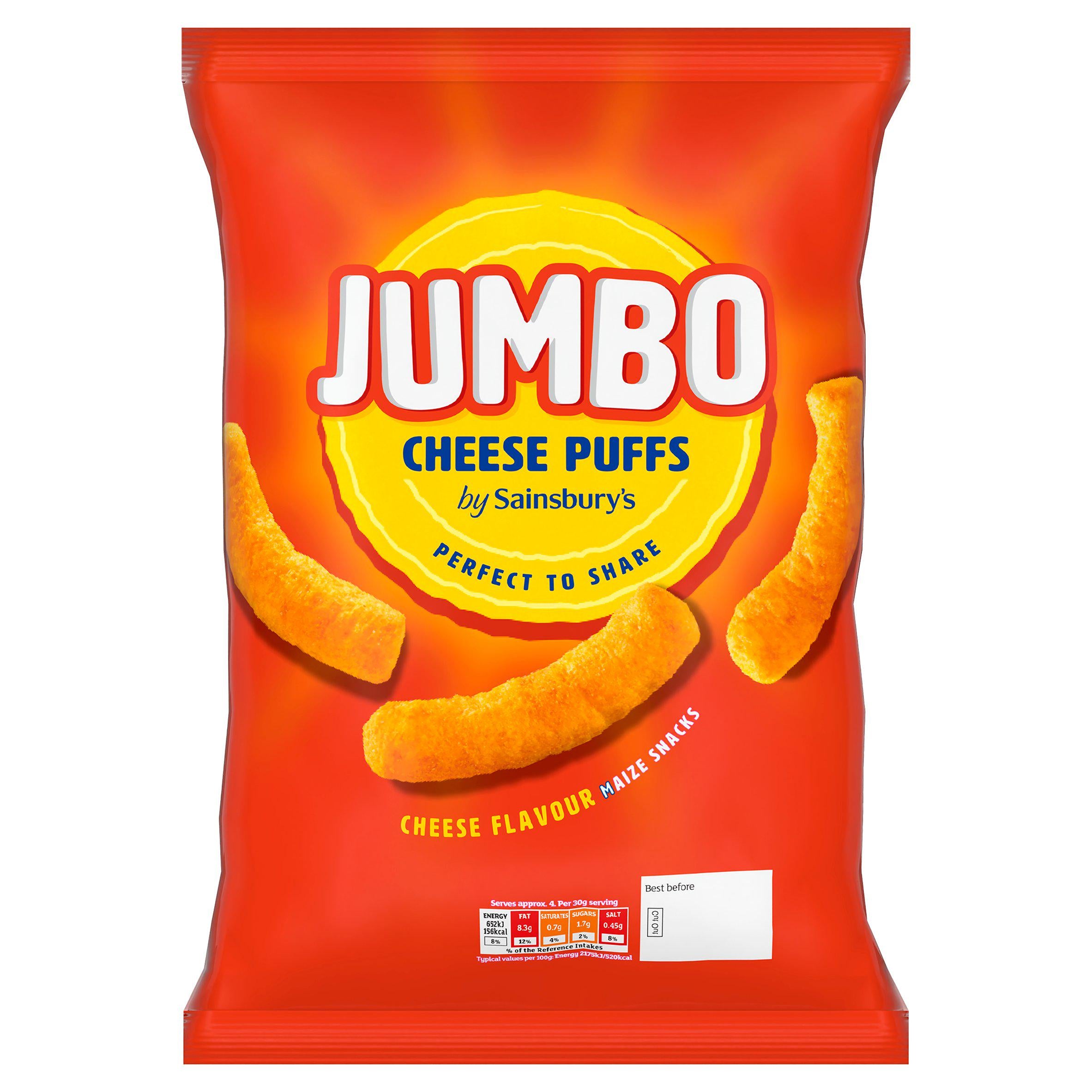 Sainsbury's Giant Cheese Puffs 125g - British product