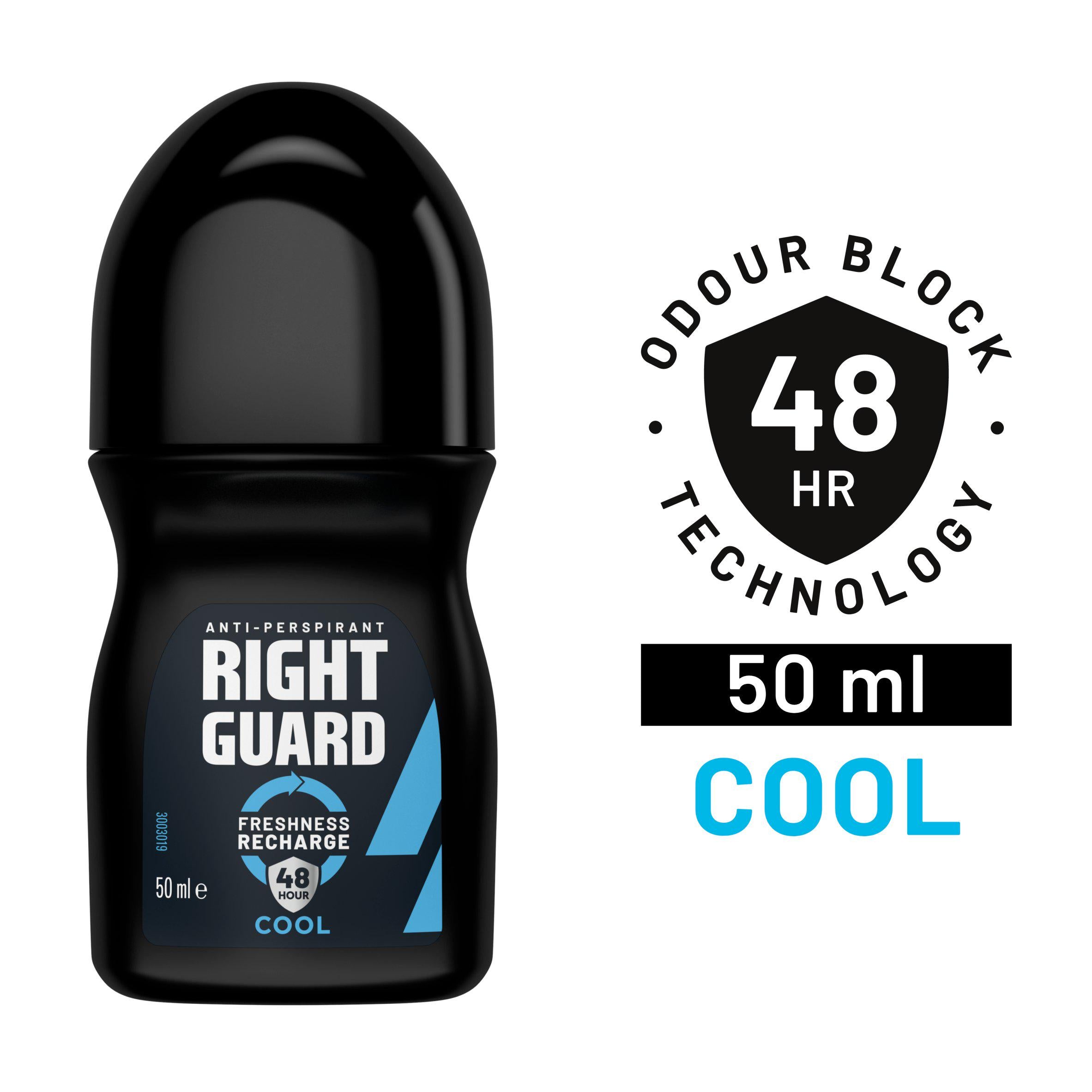 Right Guard Cool 48h antiperspirant deodorant roll-on 50ml (British brand)