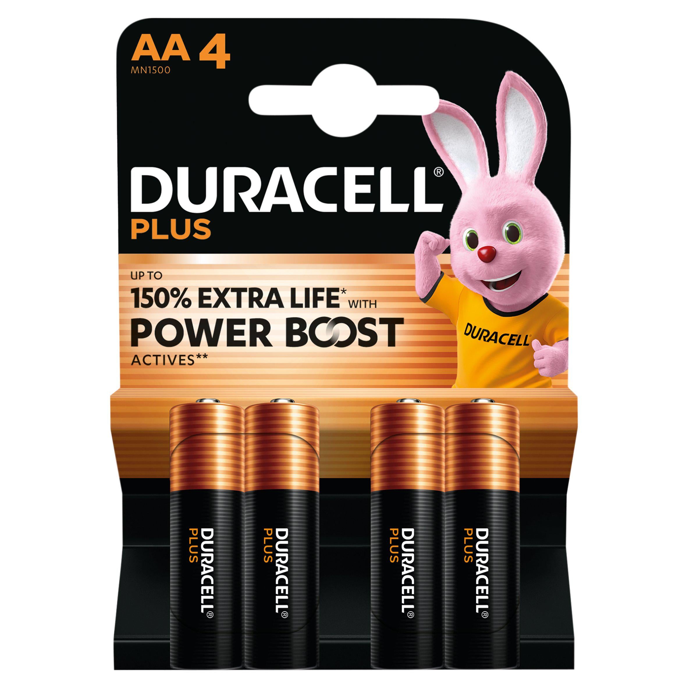 Duracell AA batteries Pack of 4 - British product