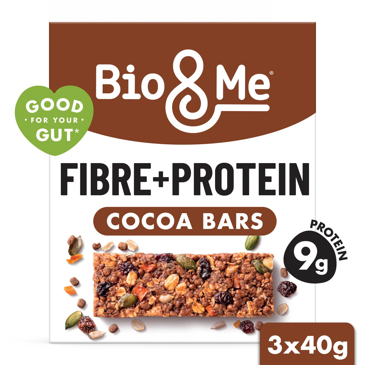 Bio&Me cocoa flapjack bars 120g - British product