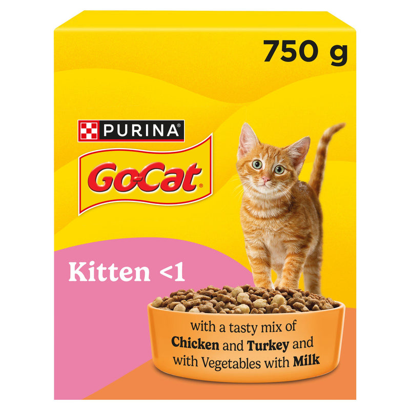 Go-Cat kitten chicken turkey milk cat food 750g, imported from the UK