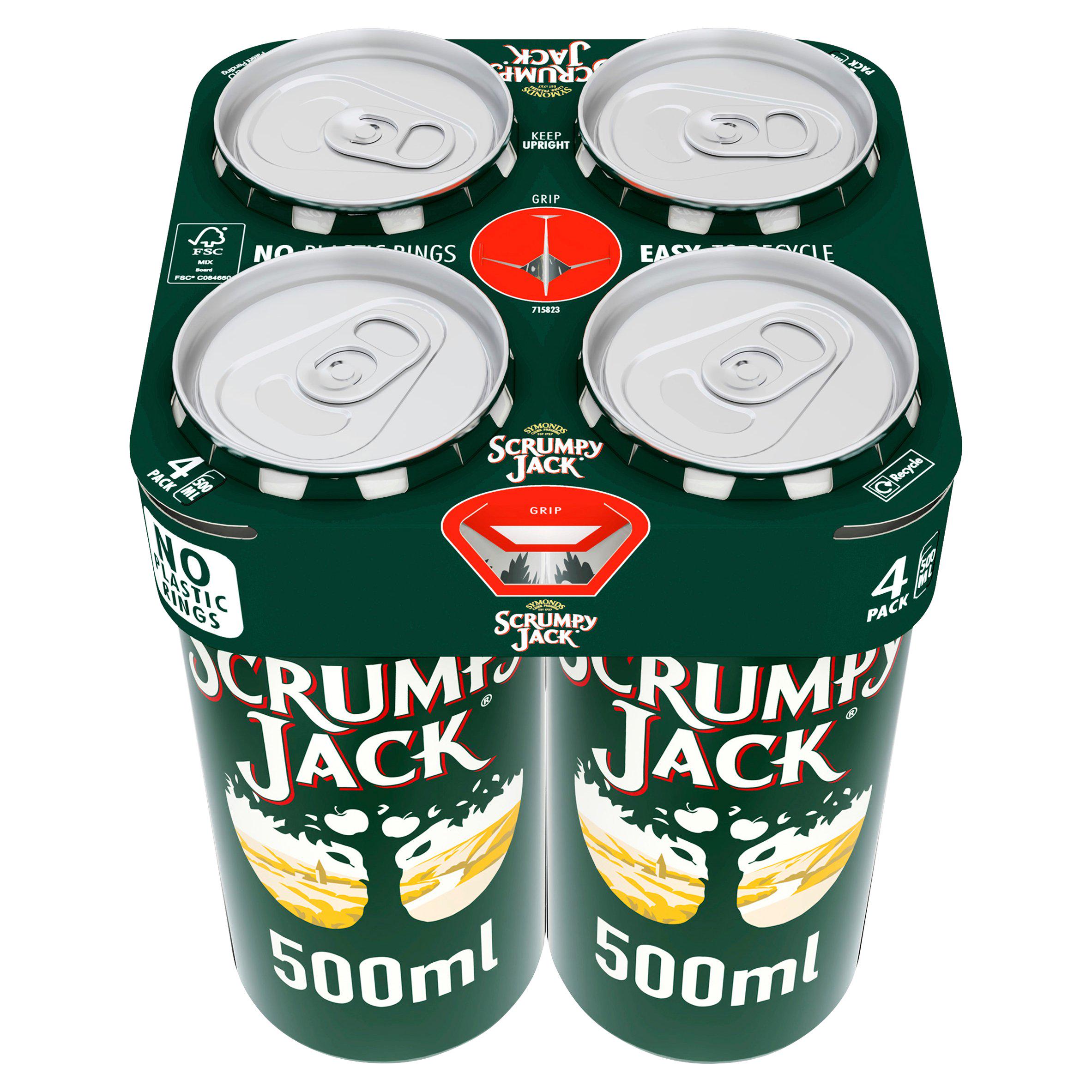 Symonds Scrumpy Jack cider multipack 4x500ml (British brand)