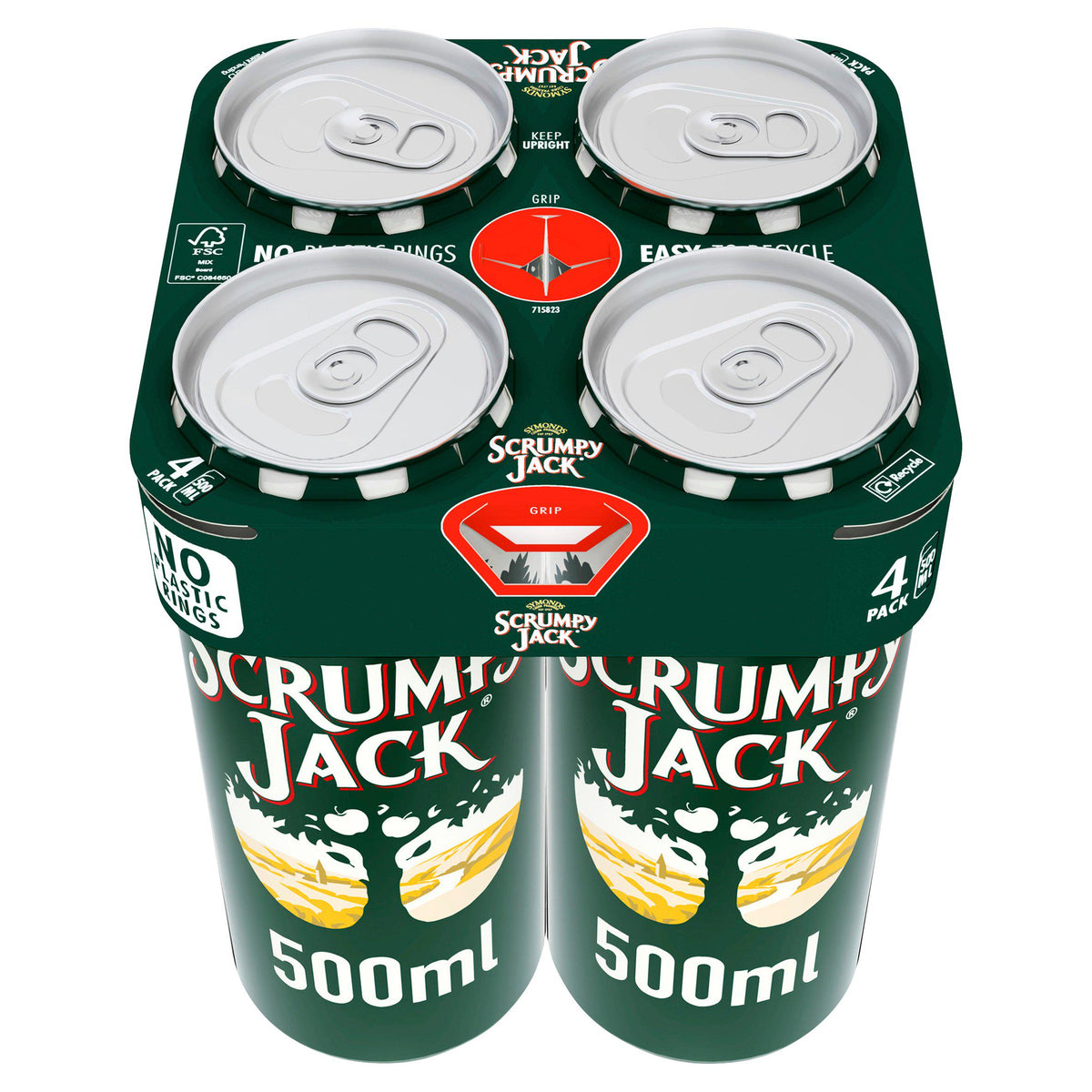 Symonds Scrumpy Jack cider multipack 4x500ml (British brand)