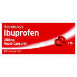 Sainsbury's ibuprofen liquid capsules 200mg 16 capsules, UK version
