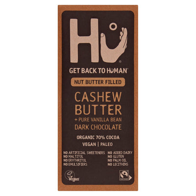 Sainsburys Hu Cashew Butter & Pure Vanilla Bean Dark Chocolate Bar 60g- Buy online at McGrocer