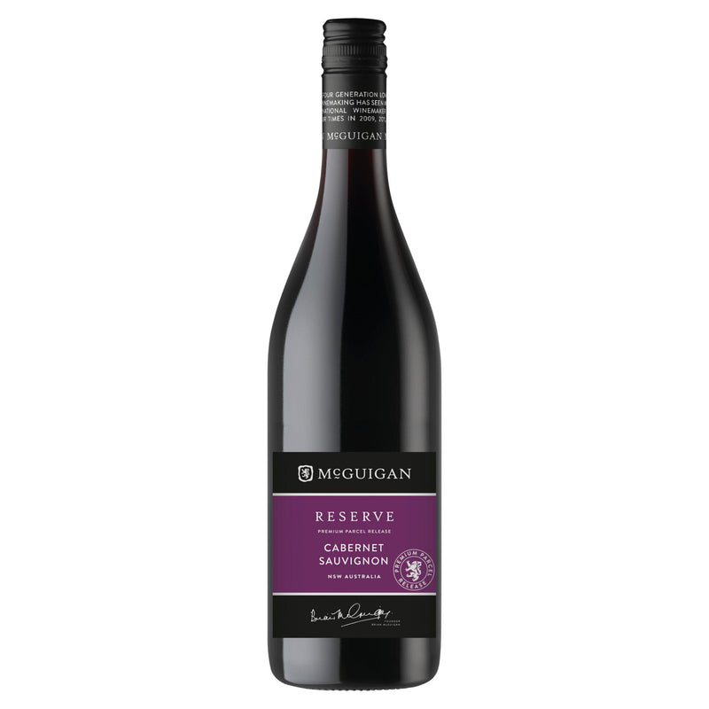 McGuigan Reserve Cabernet Sauvignon red wine 75cl, imported from the UK