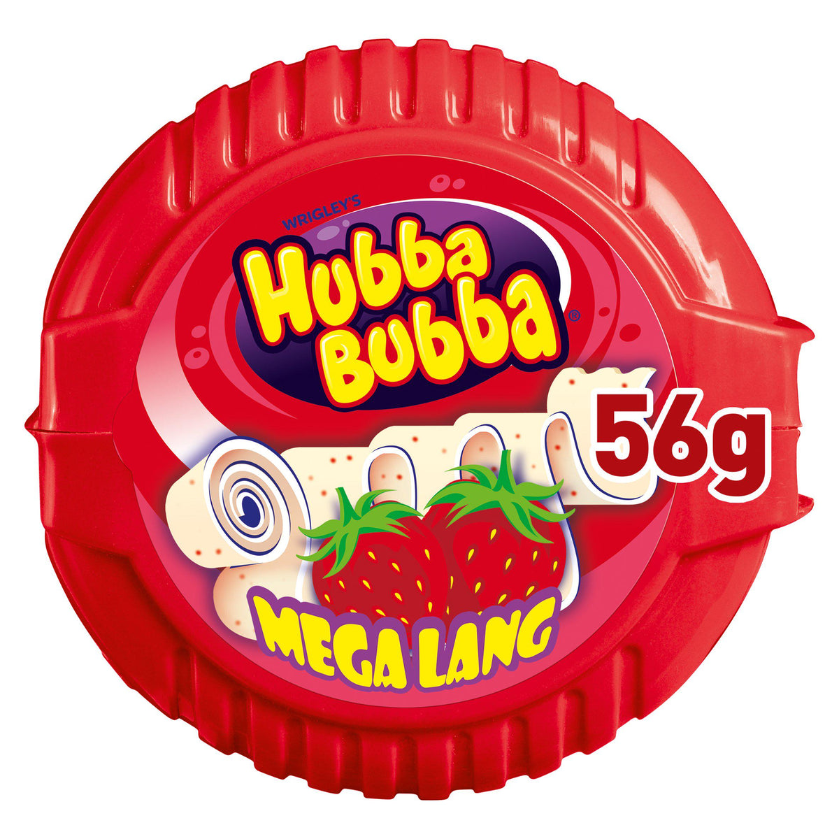 Hubba Bubba strawberry bubble gum tape 56g, UK version