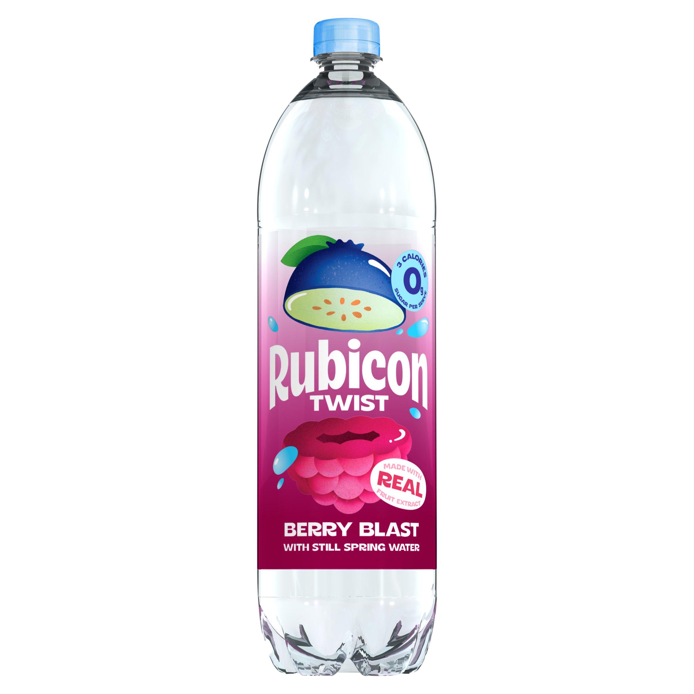 Rubicon Twist Berry Blast flavoured spring water 1.5L, imported from the UK