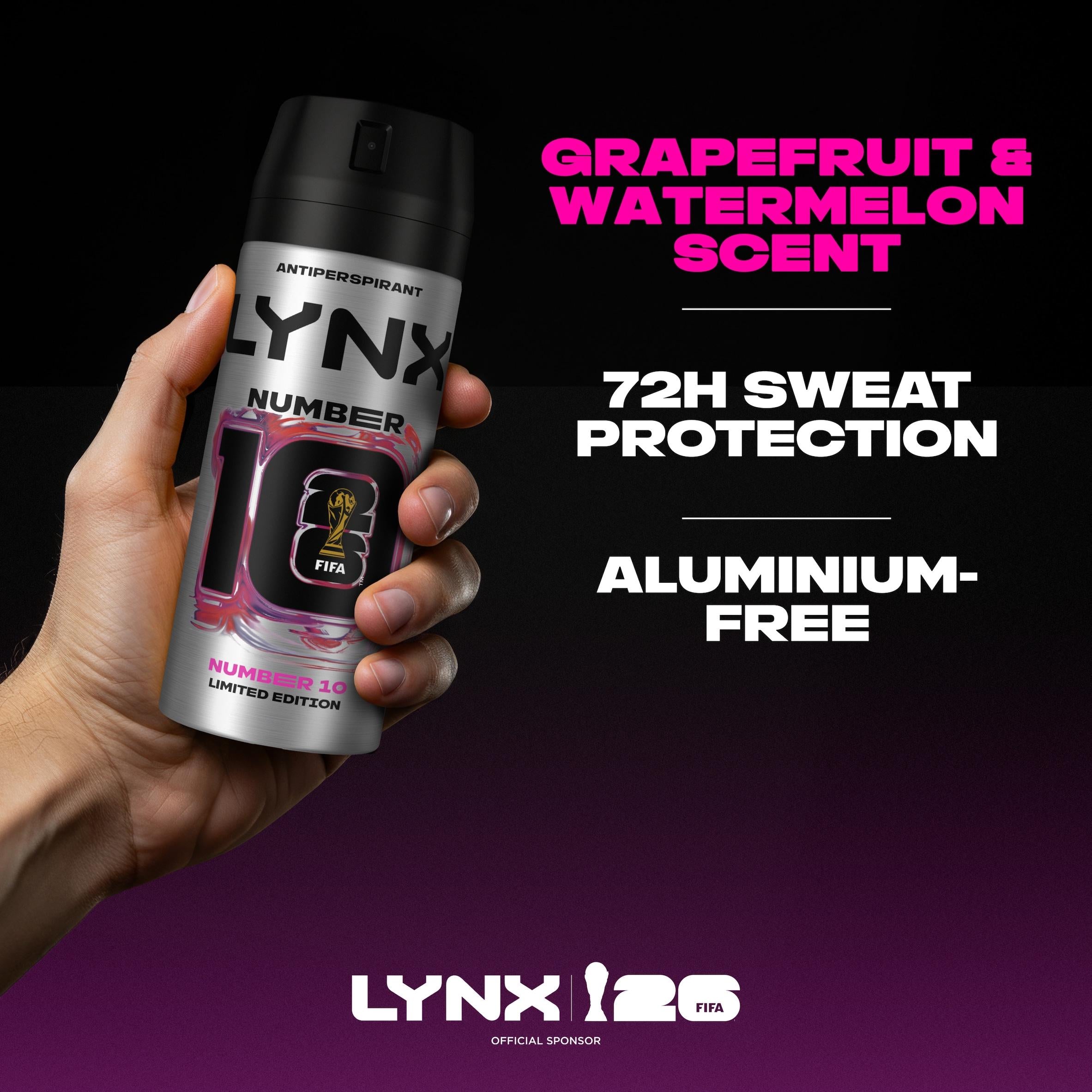 Lynx Number 10 antiperspirant 150ml FIFA edition - British product