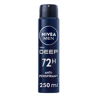 Sainsburys Nivea Men Deep Darkwood 72h Anti Perspirant Deodorant Spray 250ml- Buy online at McGrocer