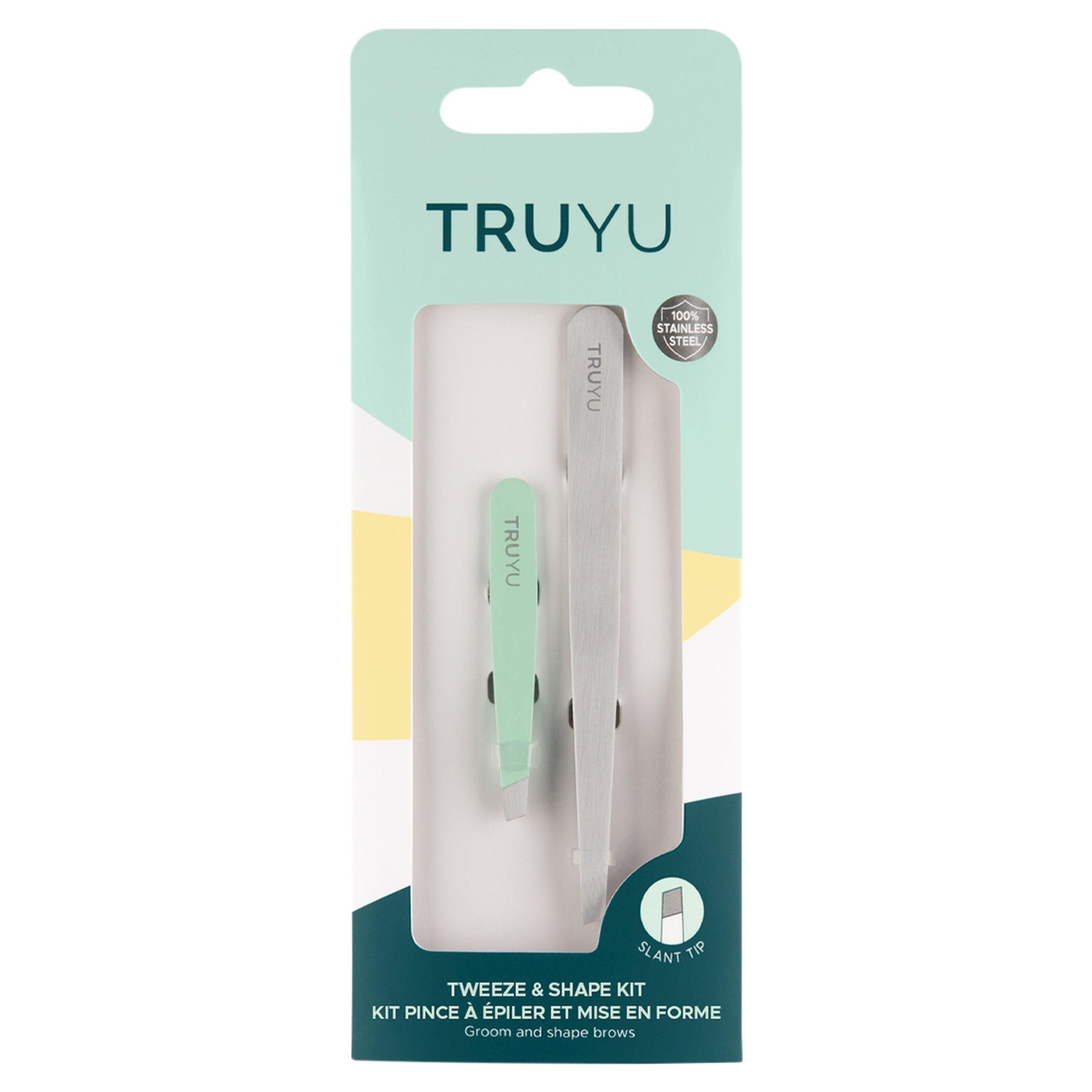 Truyu by QVS slant tip tweezer set (British brand)