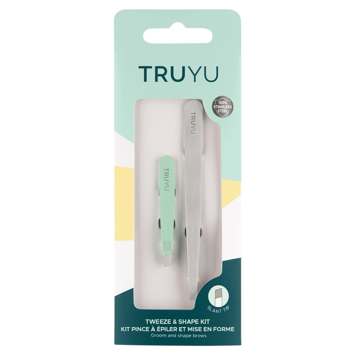 Truyu by QVS slant tip tweezer set (British brand)