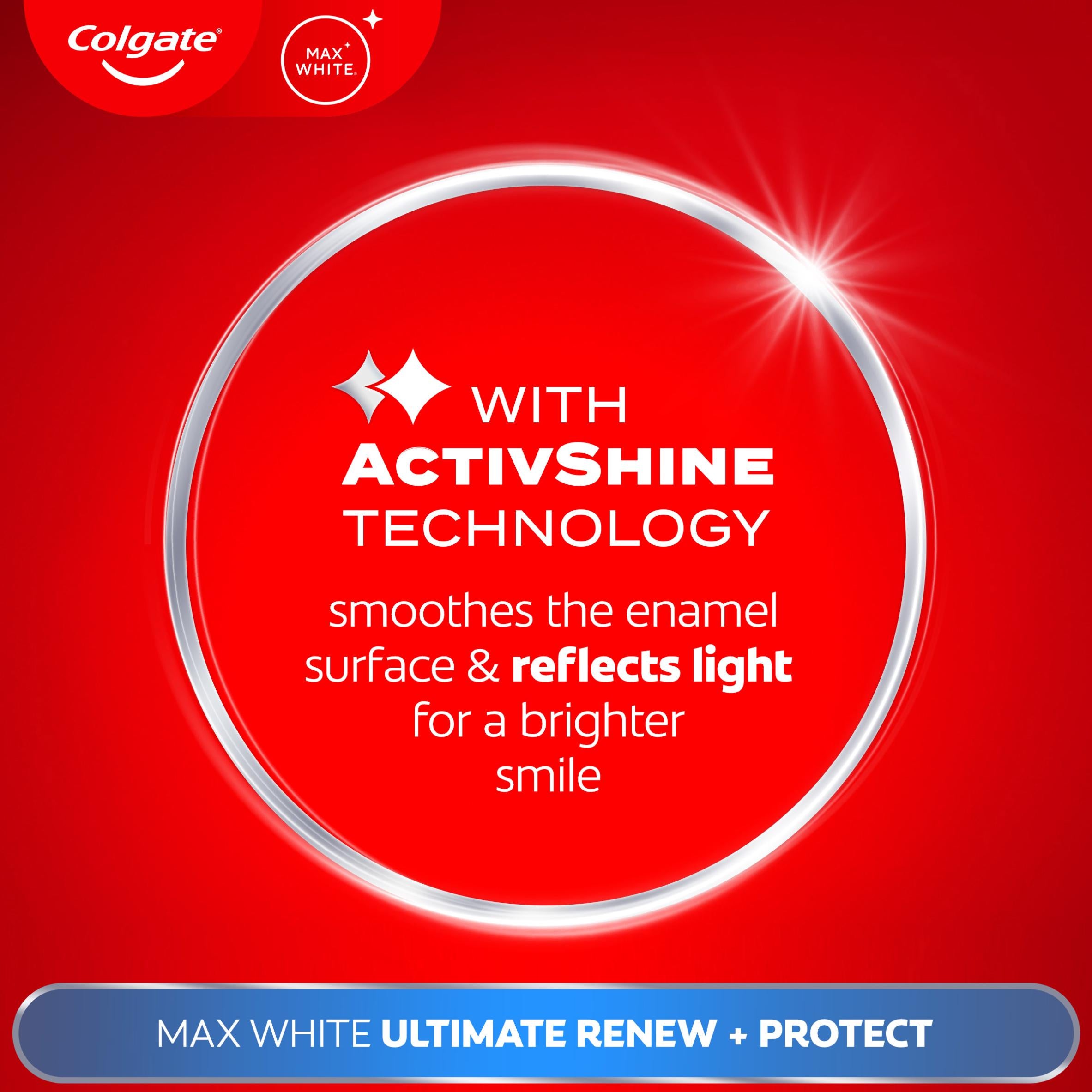 Colgate Max White Ultimate Renewal toothpaste 75ml, imported from the UK