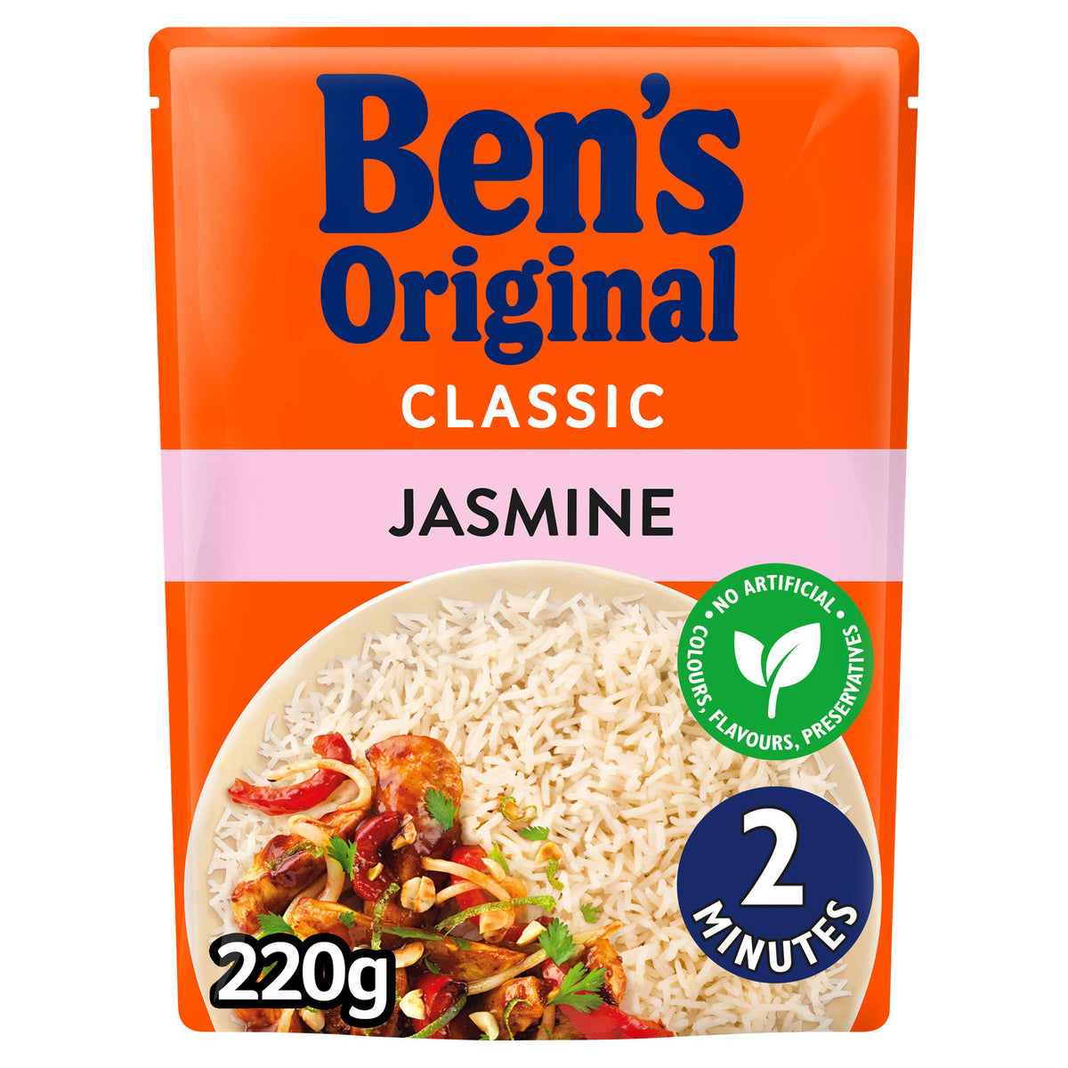 Ben's Original jasmine microwave rice 220g, UK version