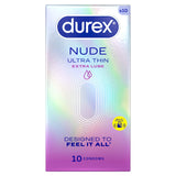 Durex Nude Extra Lube condoms 10 pack, UK version