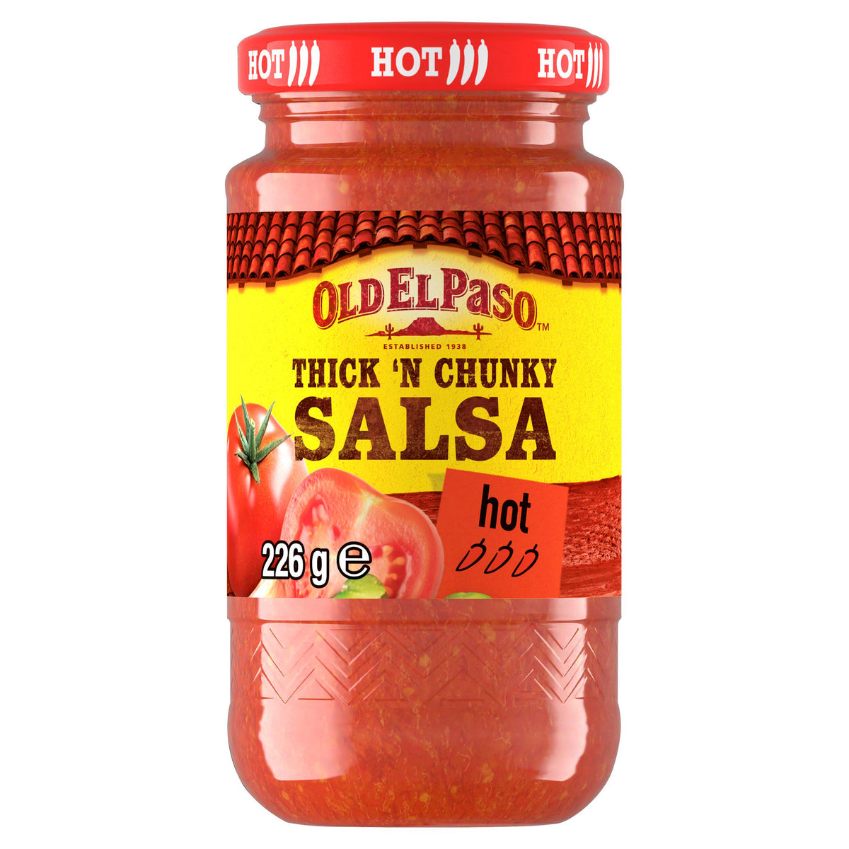 Old El Paso thick n chunky hot salsa 226g - British product