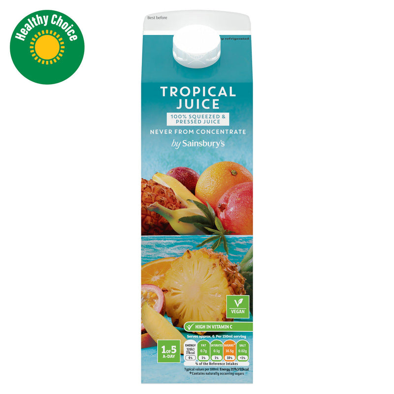 Sainsbury's tropical juice not from concentrate, UK version
