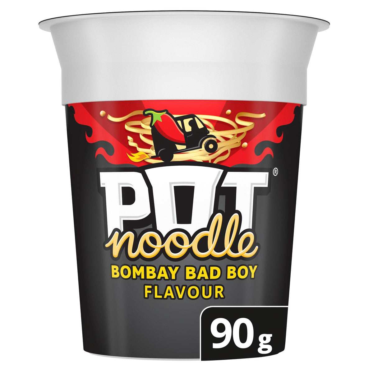 Pot Noodle Bombay Bad Boy instant noodle pot 90g, UK version