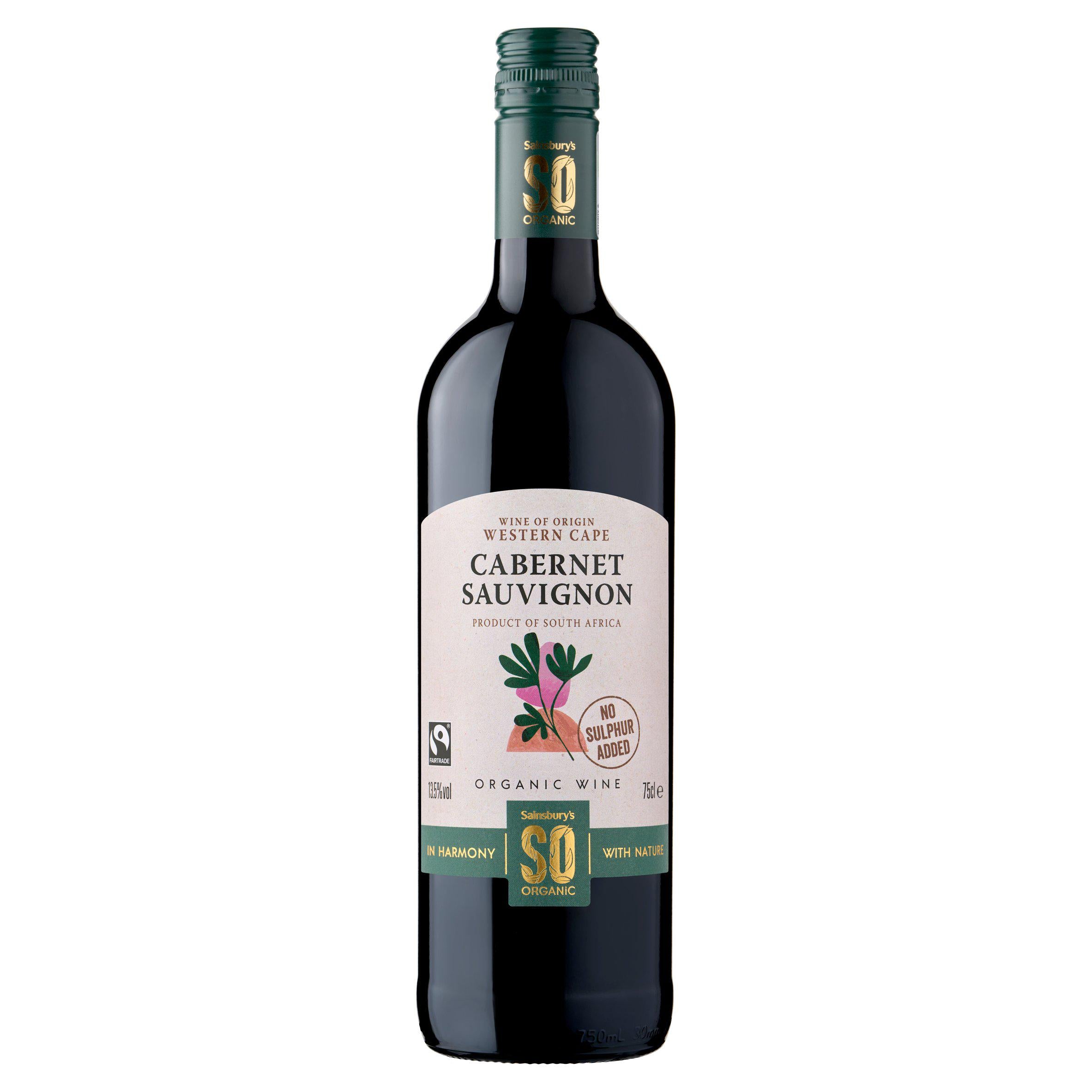 Sainsbury's Cabernet Sauvignon organic red wine 75cl, UK version