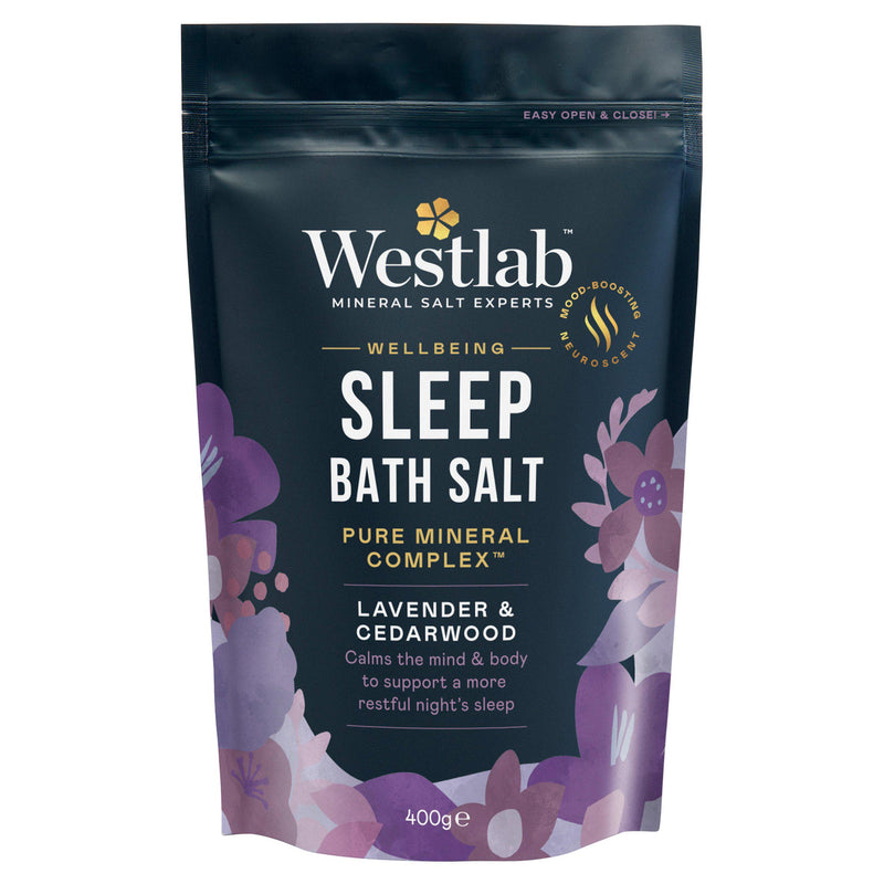 Westlab lavender cedarwood sleep wellbeing bath salt 400g - British product