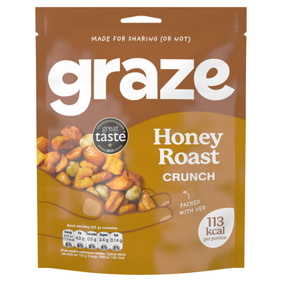 Sainsburys Graze Honey Roast Crunch Mix Sharing Bag Snack 100g- Buy online at McGrocer