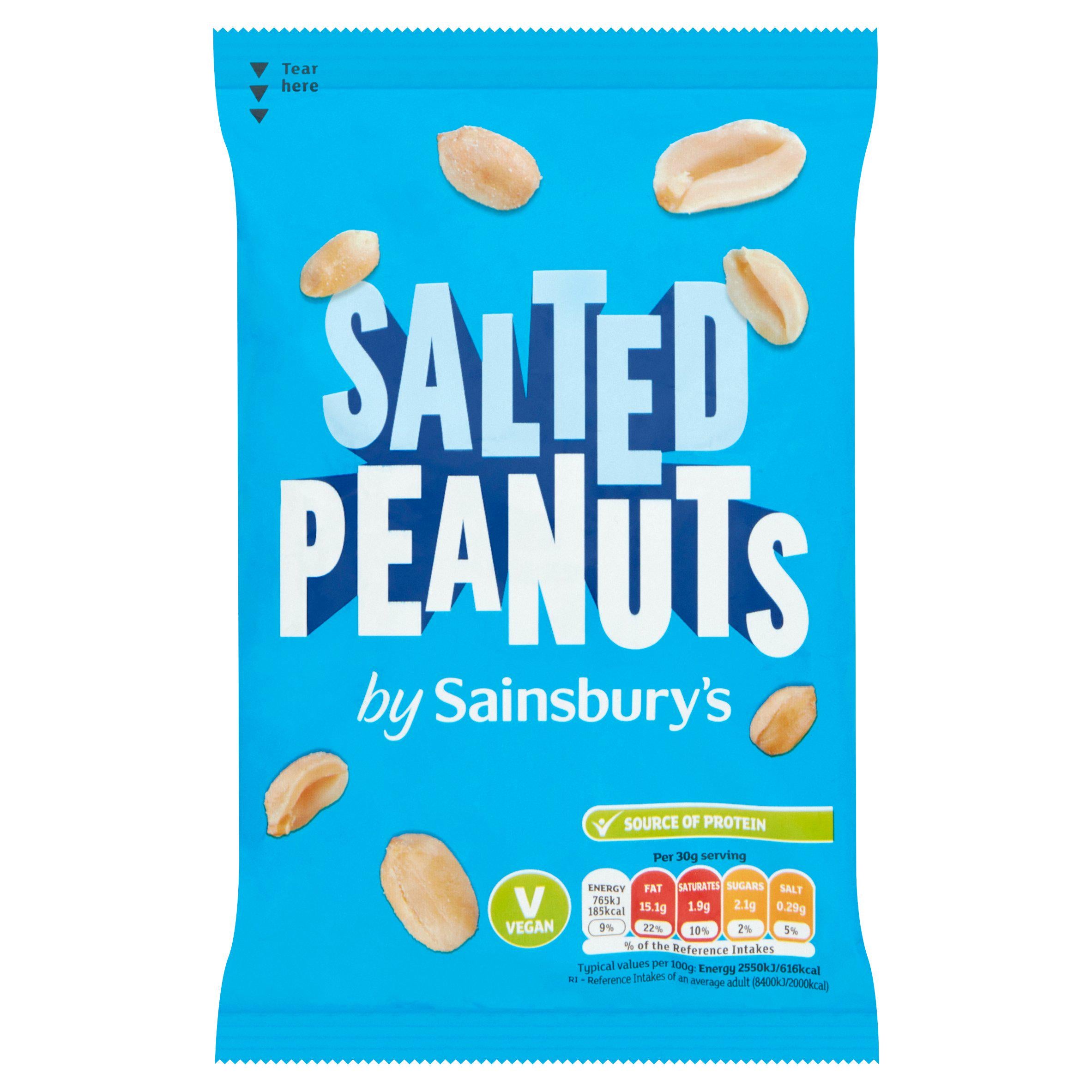Sainsbury's Roasted Salted Peanuts 200g (British brand)