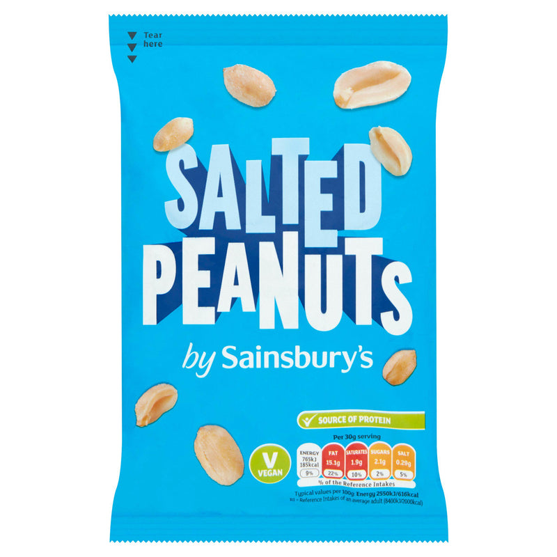 Sainsbury's Roasted Salted Peanuts 200g (British brand)