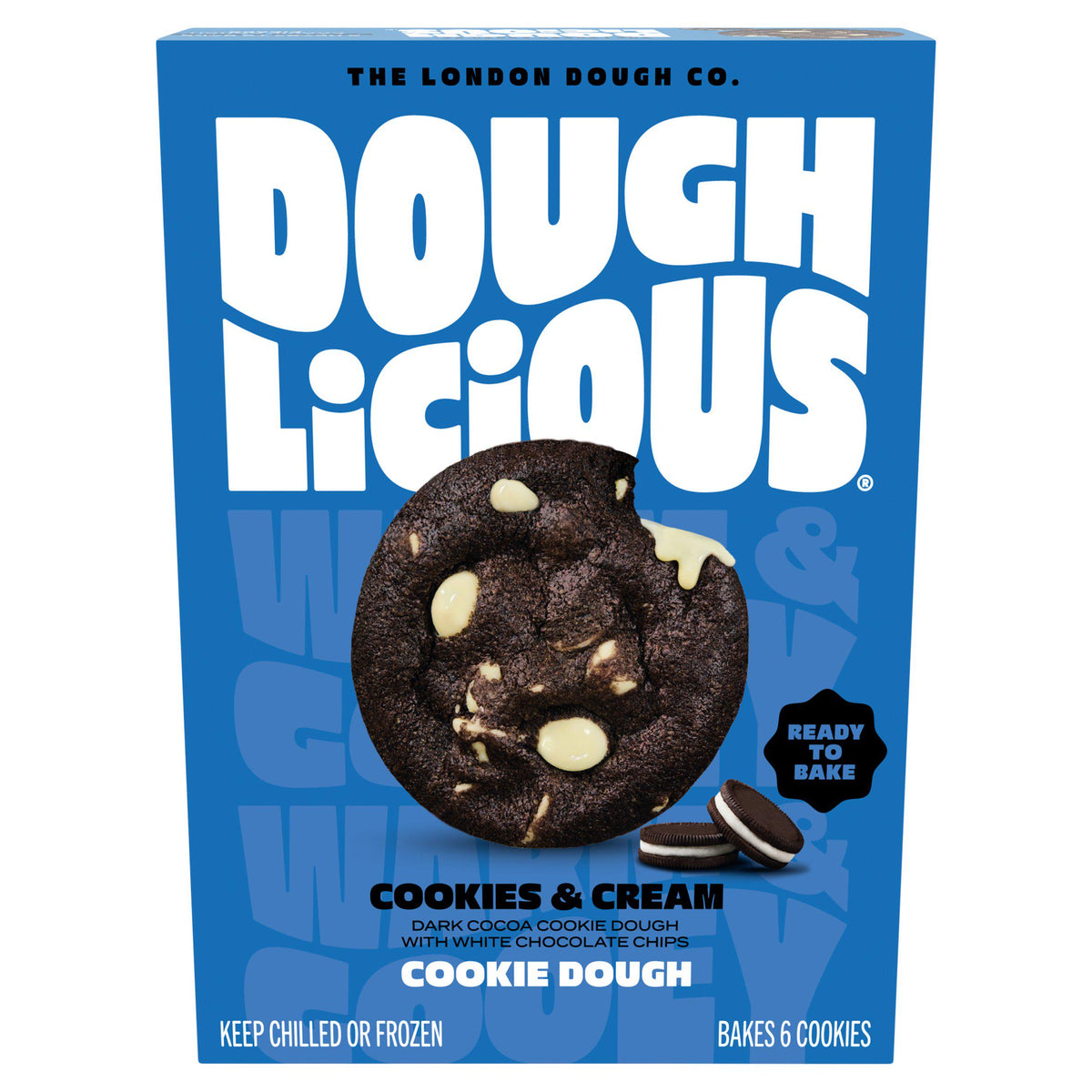 Doughlicious cookies and cream cookie dough 6x34g - British product