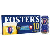 Foster's lager beer 10 pack 440ml cans (British brand)