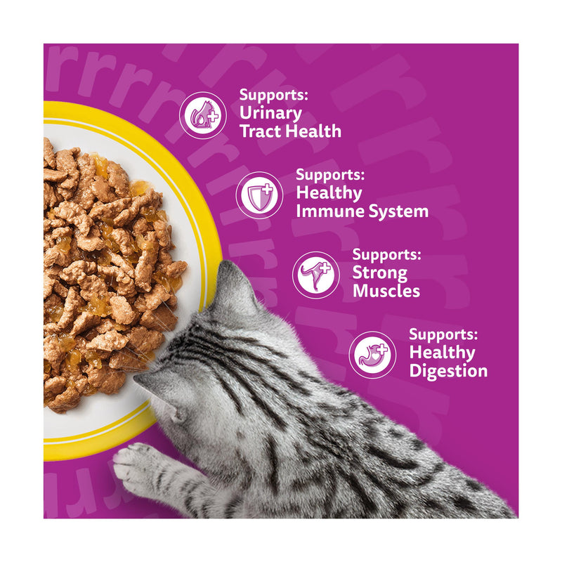 Whiskas 7+ poultry feasts in jelly senior cat food 12x85g, imported from the UK