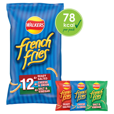 Sainsburys Walkers French Fries Variety Multipack Crisps Snacks 12x18g- Buy online at McGrocer