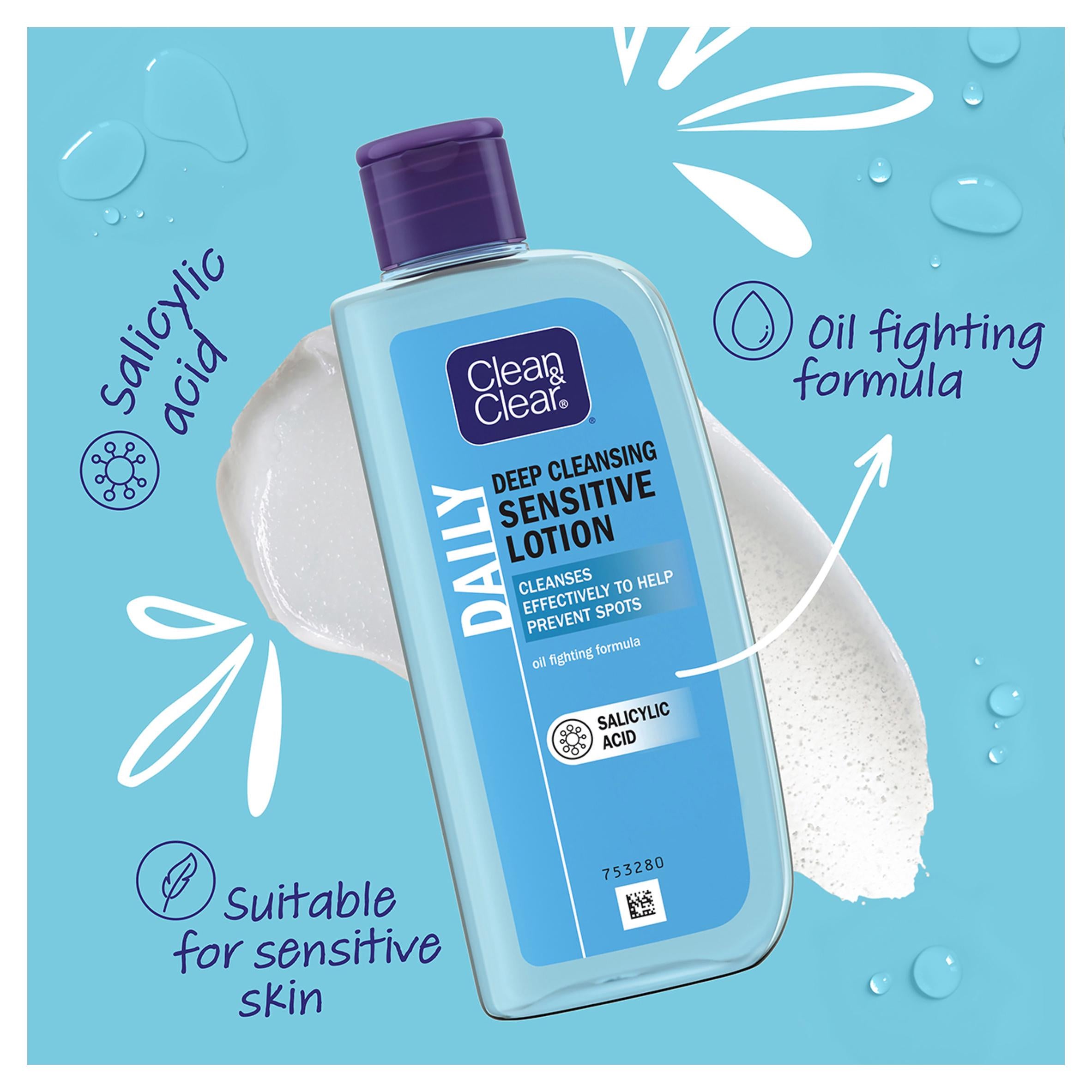 Clean & Clear deep cleansing lotion sensitive skin 200ml - British product