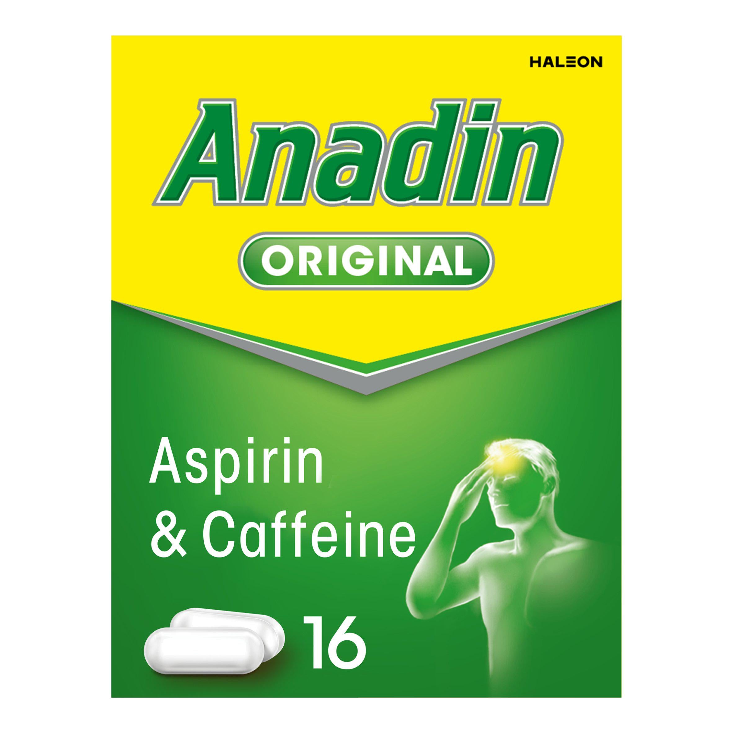 Anadin Original pain relief tablets 16 pack, imported from the UK