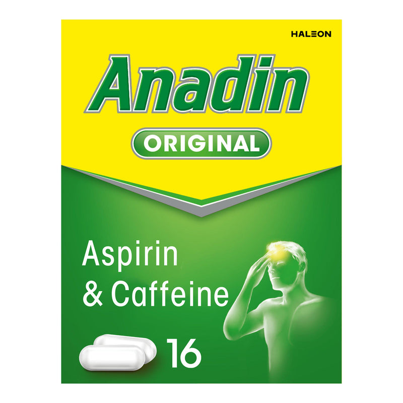 Anadin Original pain relief tablets 16 pack, imported from the UK