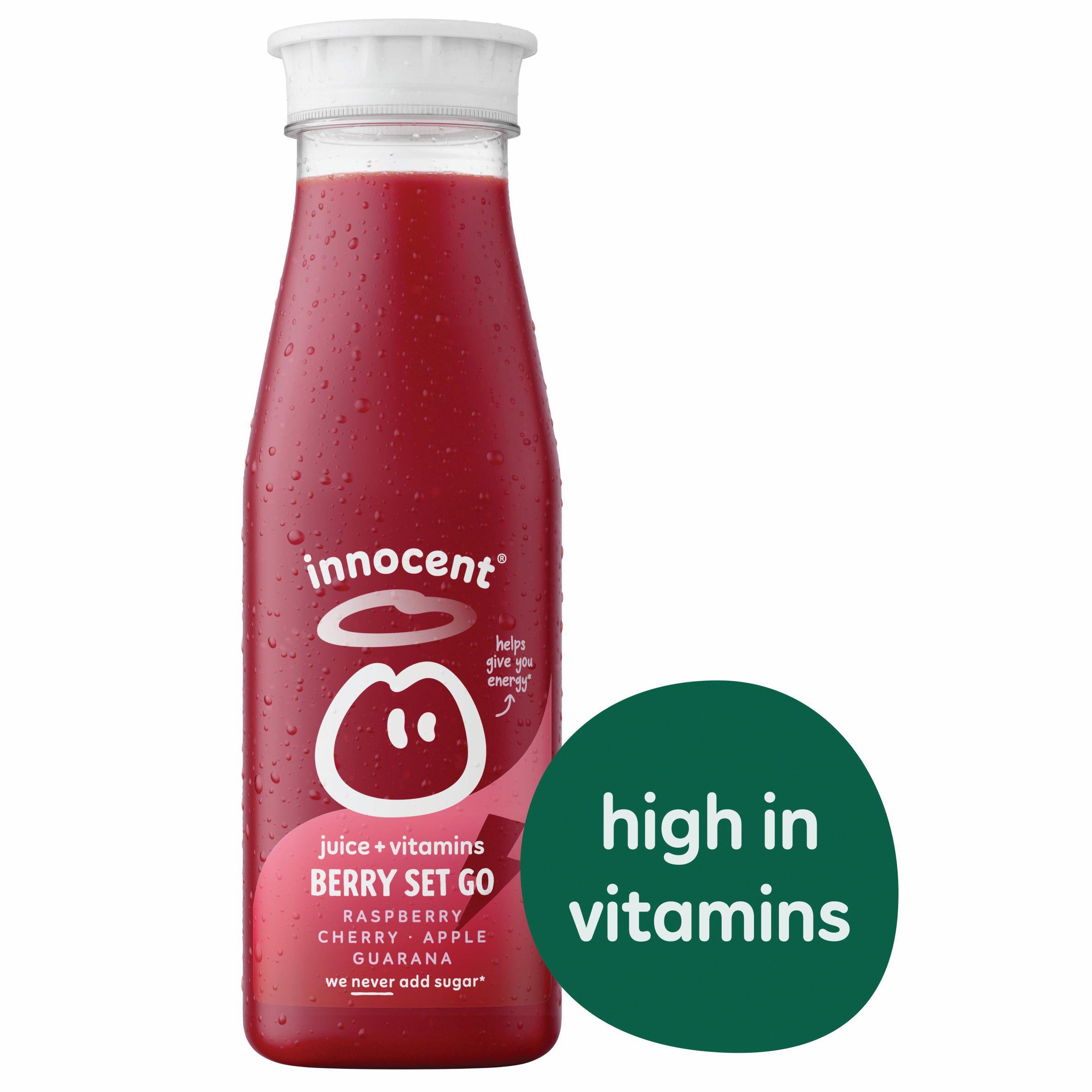 innocent Plus Berry Set Go Raspberry & Cherry Juice with Vitamins 330ml
