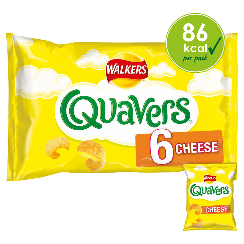 Walkers Quavers Cheese crisps multipack 6x16g, UK version