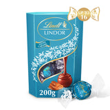 Lindt Lindor salted caramel milk chocolate truffles 200g box, UK version