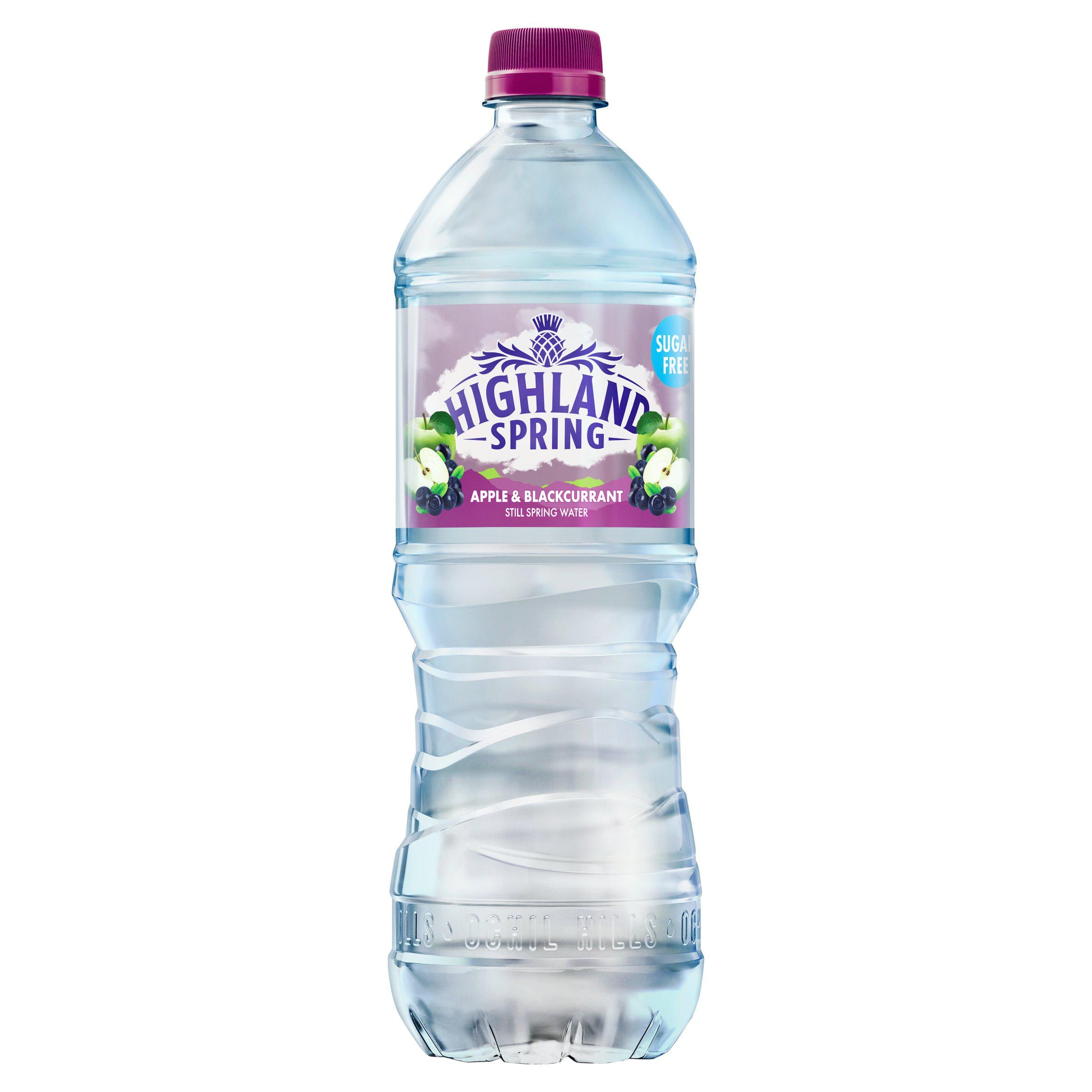Highland Spring 750ml Apple & Blackcurrant Still Flavoured Spring Water