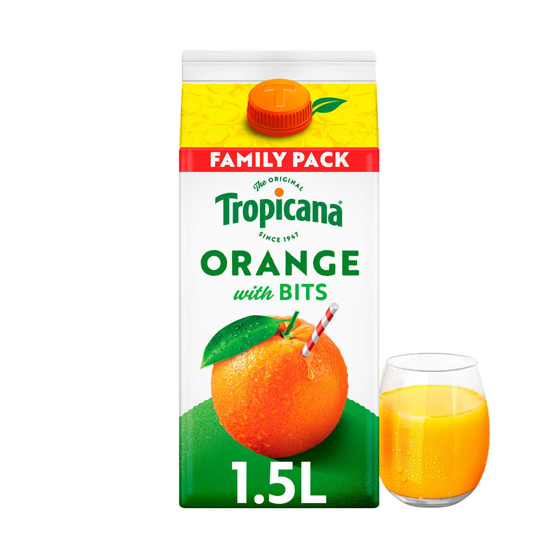 Tropicana original orange juice with bits 1.5L - British product