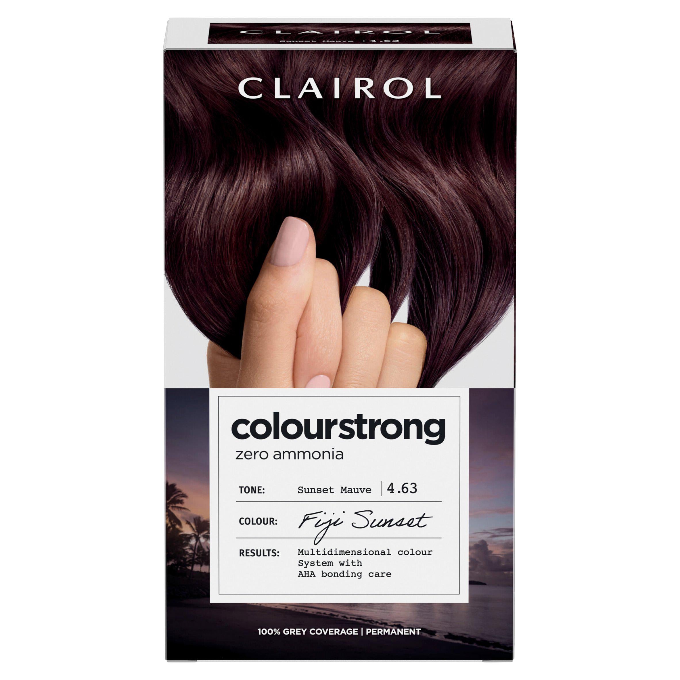 Clairol permanent hair dye Sunset Mauve - British product