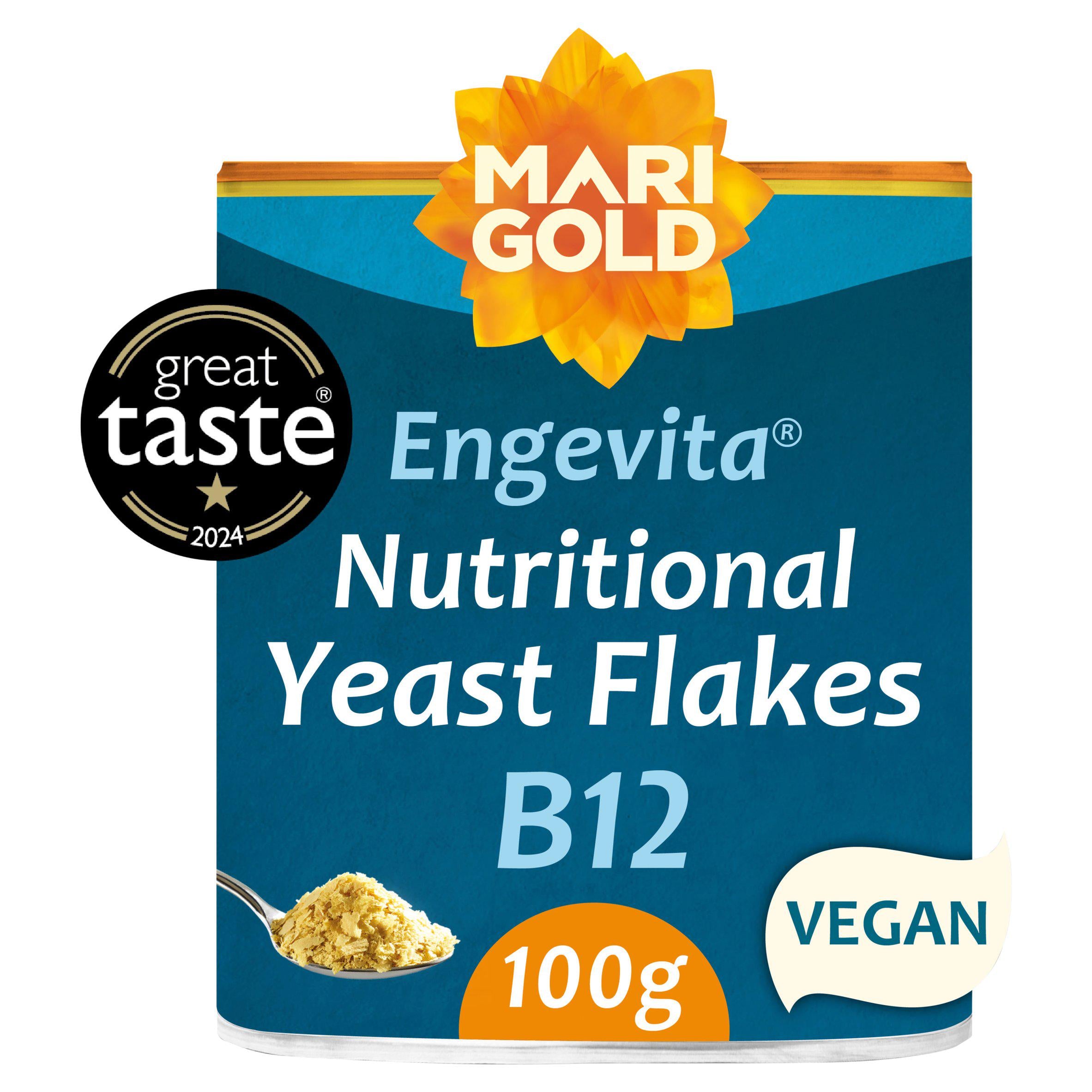 Marigold Health Foods Engevita Nutritional Yeast Flakes 100g, imported from the UK