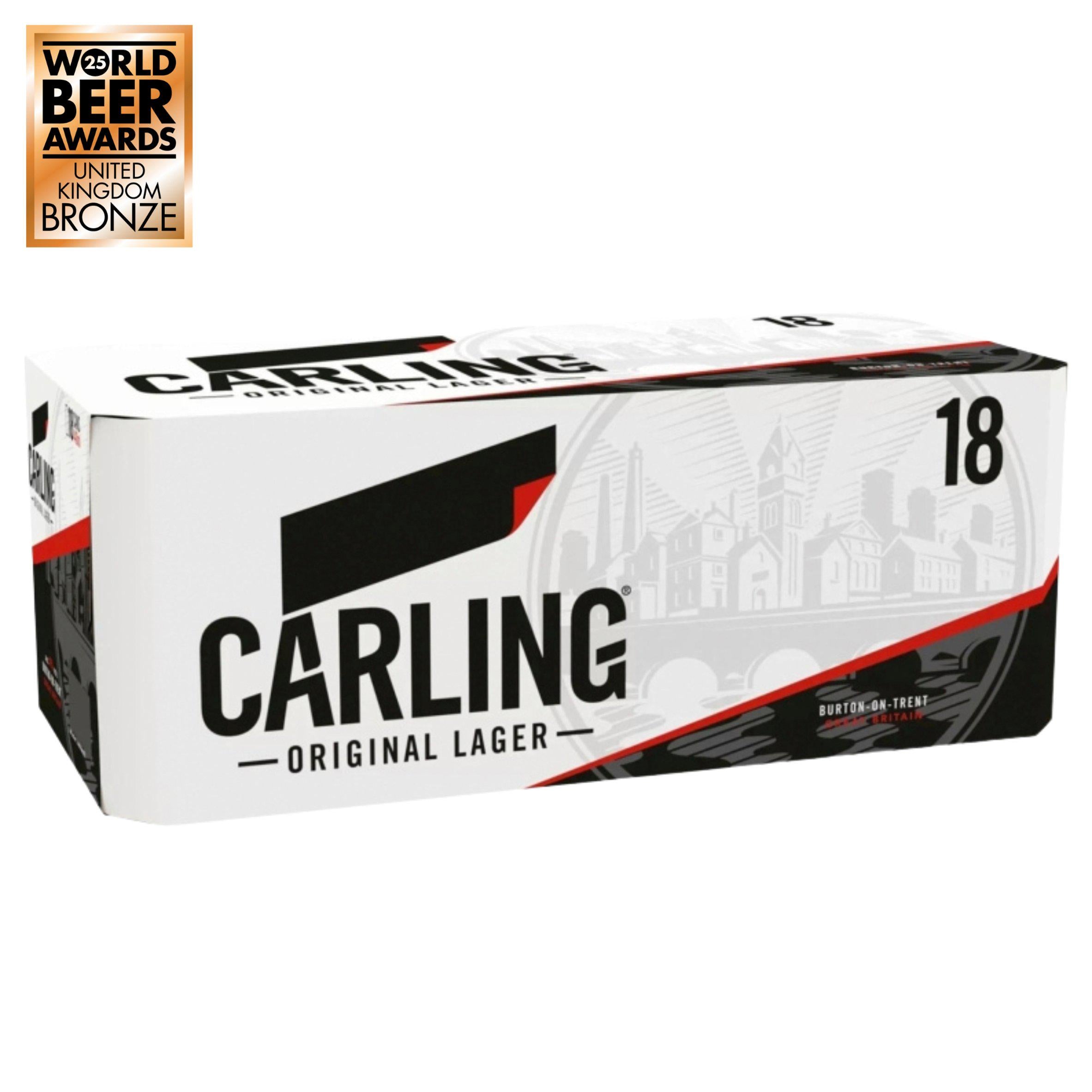 Carling Original Lager beer cans 18x440ml, imported from the UK