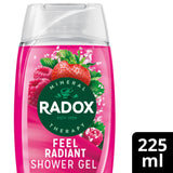 Radox Feel Radiant Shower Gel Strawberry & Raspberry Body Wash 225ml GOODS Sainsburys   