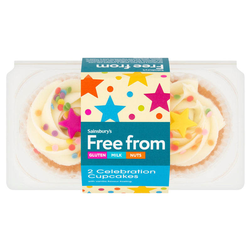 Sainsbury's Free From vanilla frosting cupcakes 2 pack - British product