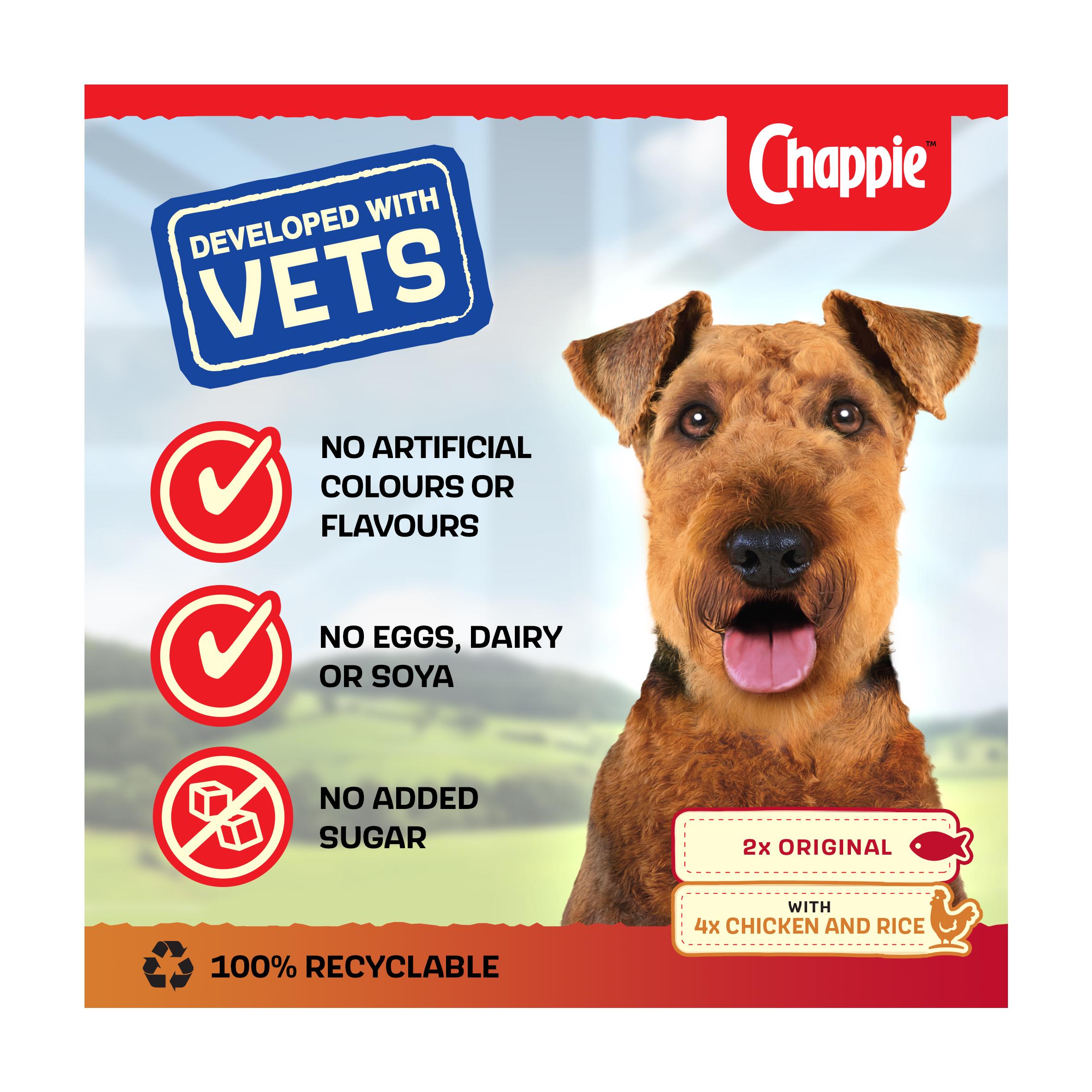 Chappie adult wet dog food loaf 6x412g tins - British product