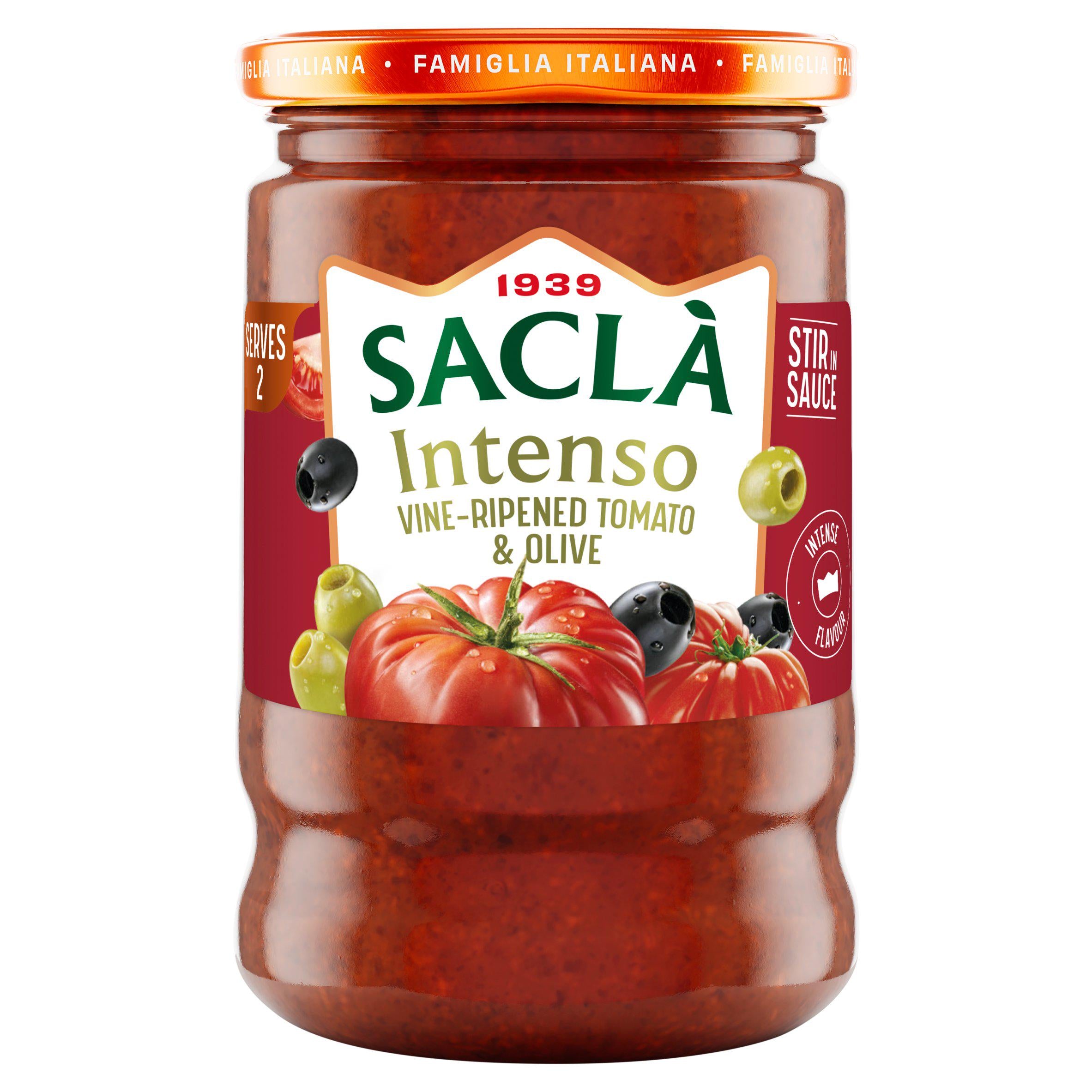 Sacla stir in olive and tomato sauce 190g - British product