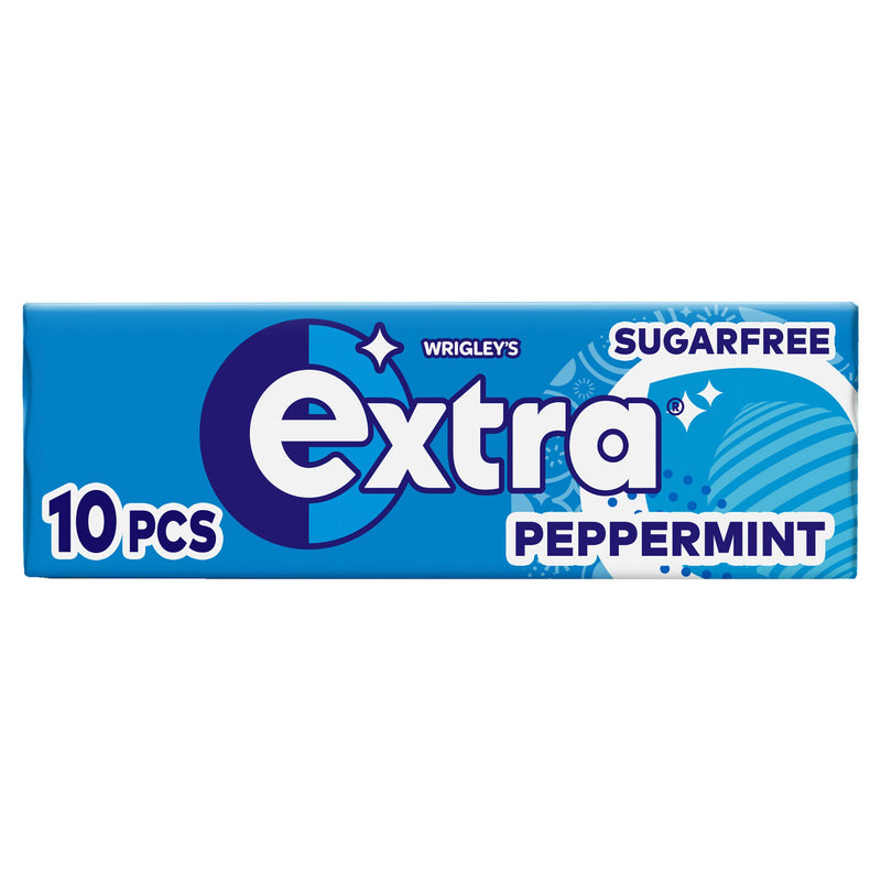Extra peppermint chewing gum 10 pieces, imported from the UK